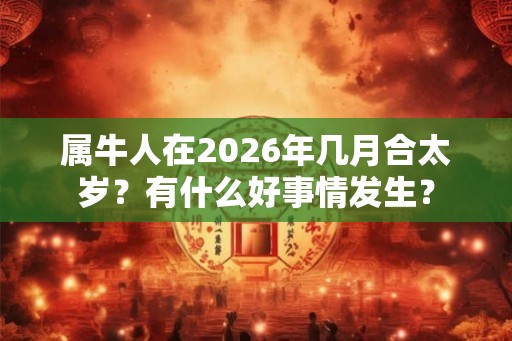 属牛人在2026年几月合太岁？有什么好事情发生？