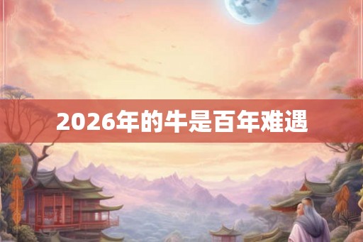 2026年的牛是百年难遇