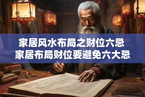 家居风水布局之财位六忌 家居布局财位要避免六大忌是什么