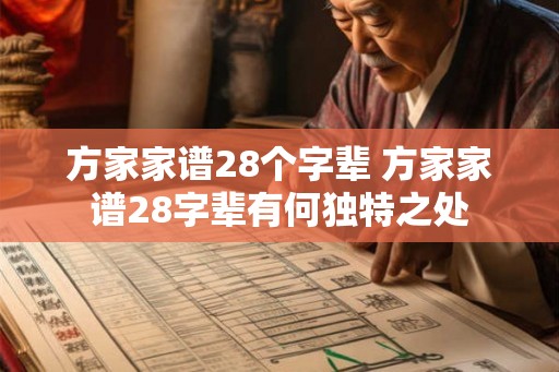 方家家谱28个字辈 方家家谱28字辈有何独特之处