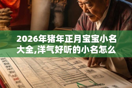 2026年猪年正月宝宝小名大全,洋气好听的小名怎么起? 2026年猪年正月宝宝小名大全,洋气好听的小名怎么起?