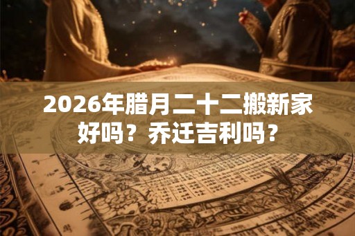 2026年腊月二十二搬新家好吗？乔迁吉利吗？