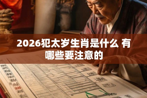 2026犯太岁生肖是什么 有哪些要注意的