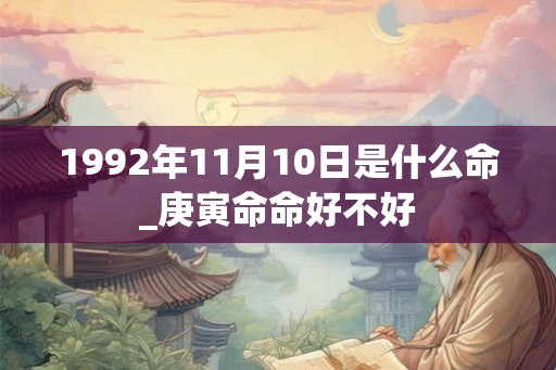 1992年11月10日是什么命_庚寅命命好不好