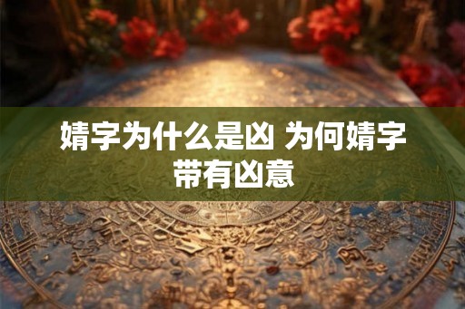 婧字为什么是凶 为何婧字带有凶意