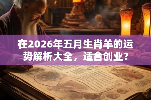 在2026年五月生肖羊的运势解析大全，适合创业？