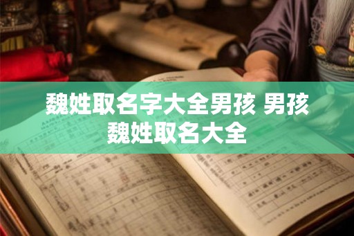 魏姓取名字大全男孩 男孩魏姓取名大全