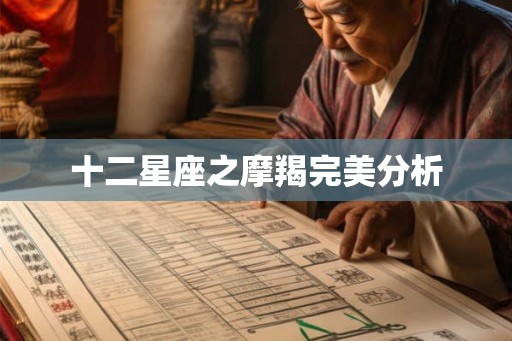 十二星座之摩羯完美分析