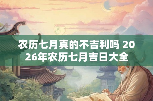 农历七月真的不吉利吗 2026年农历七月吉日大全