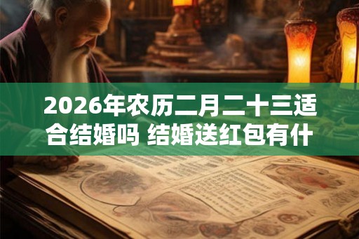 2026年农历二月二十三适合结婚吗 结婚送红包有什么讲究