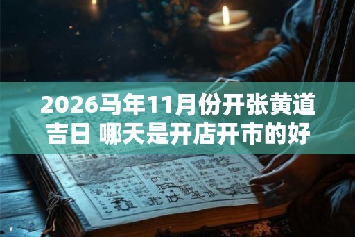 2026马年11月份开张黄道吉日 哪天是开店开市的好日子