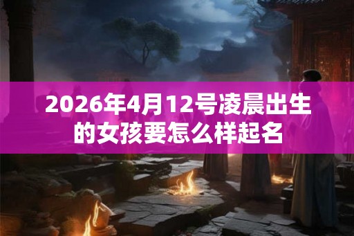 2026年4月12号凌晨出生的女孩要怎么样起名