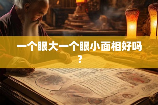 一个眼大一个眼小面相好吗？
