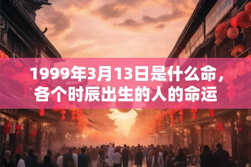 1999年3月13日是什么命，各个时辰出生的人的命运