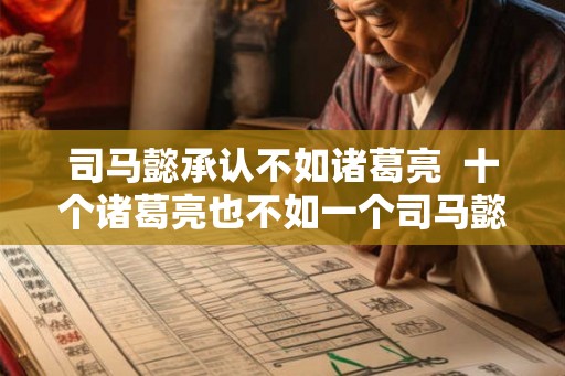司马懿承认不如诸葛亮  十个诸葛亮也不如一个司马懿