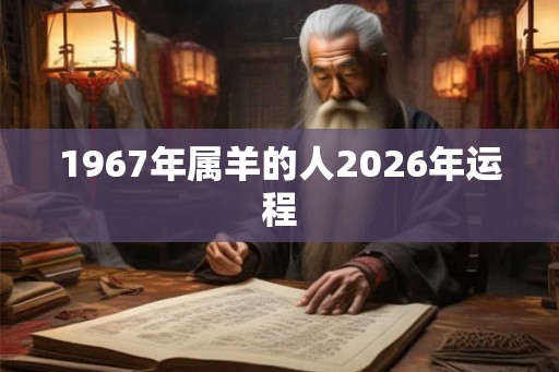 1967年属羊的人2026年运程