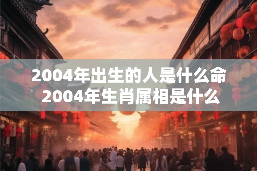 2004年出生的人是什么命 2004年生肖属相是什么