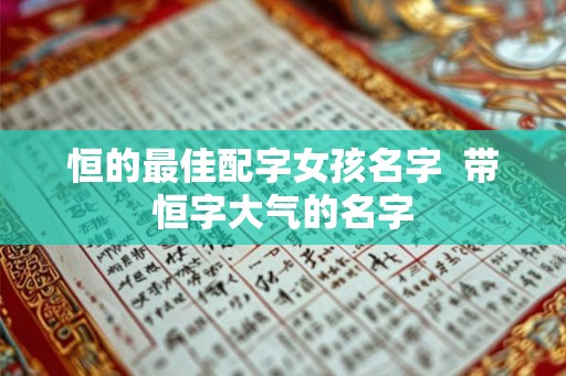 恒的最佳配字女孩名字  带恒字大气的名字