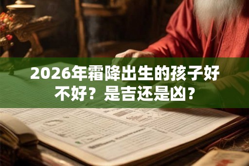2026年霜降出生的孩子好不好？是吉还是凶？
