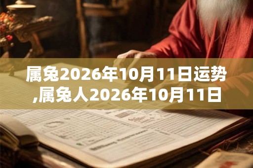 属兔2026年10月11日运势,属兔人2026年10月11日财运,生肖兔2026年10月11日运势