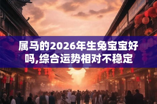 属马的2026年生兔宝宝好吗,综合运势相对不稳定