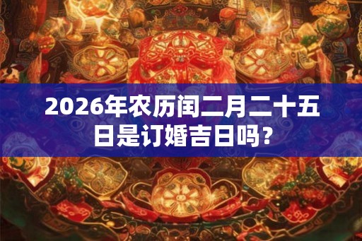 2026年农历闰二月二十五日是订婚吉日吗？