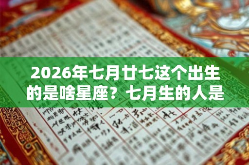 2026年七月廿七这个出生的是啥星座？七月生的人是什么星座