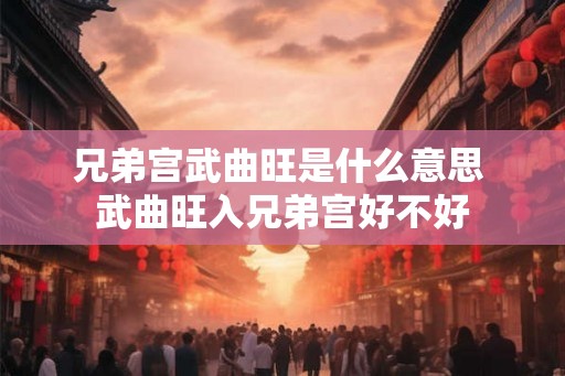 兄弟宫武曲旺是什么意思 武曲旺入兄弟宫好不好