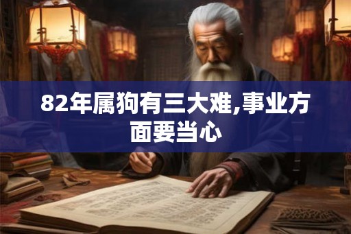 82年属狗有三大难,事业方面要当心