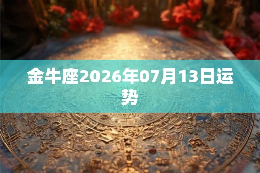 金牛座2026年07月13日运势