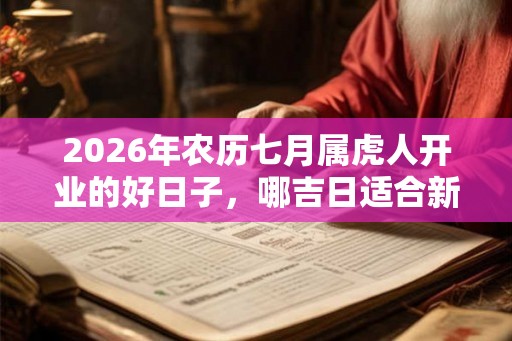 2026年农历七月属虎人开业的好日子，哪吉日适合新店开张