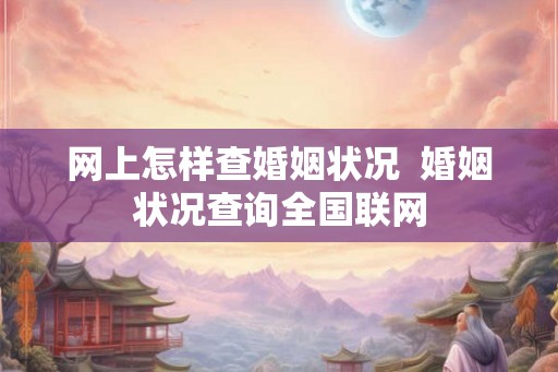 网上怎样查婚姻状况 婚姻状况查询全国联网 网上怎样查婚姻状况 婚姻状况查询全国联网