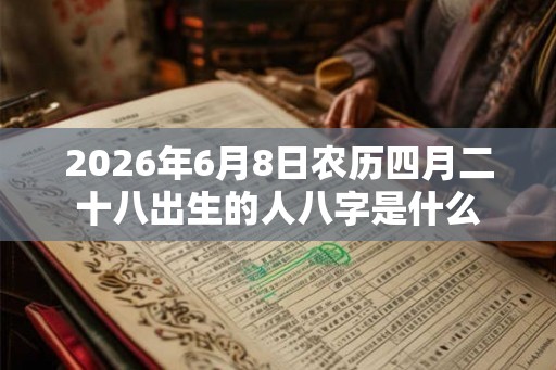2026年6月8日农历四月二十八出生的人八字是什么