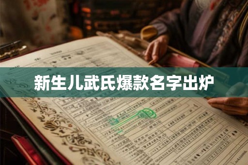 新生儿武氏爆款名字出炉