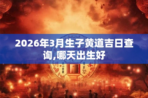 2026年3月生子黄道吉日查询,哪天出生好