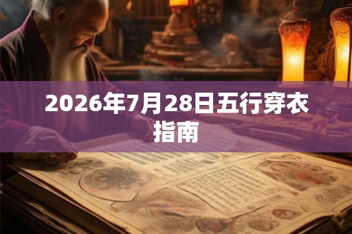 2026年7月28日五行穿衣指南 2026年7月28日五行穿衣指南