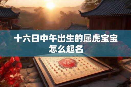 十六日中午出生的属虎宝宝怎么起名