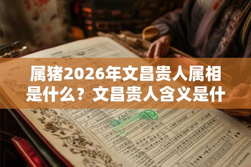 属猪2026年文昌贵人属相是什么?文昌贵人含义是什么? 属猪2026年文昌贵人属相是什么?文昌贵人含义是什么?