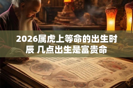 2026属虎上等命的出生时辰 几点出生是富贵命