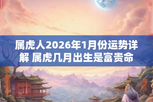 属虎人2026年1月份运势详解 属虎几月出生是富贵命 属虎人2026年1月份运势详解 属虎几月出生是富贵命