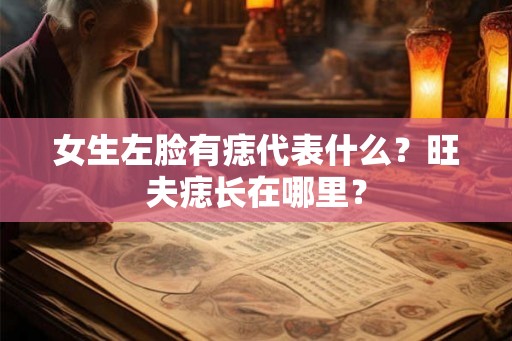 女生左脸有痣代表什么？旺夫痣长在哪里？