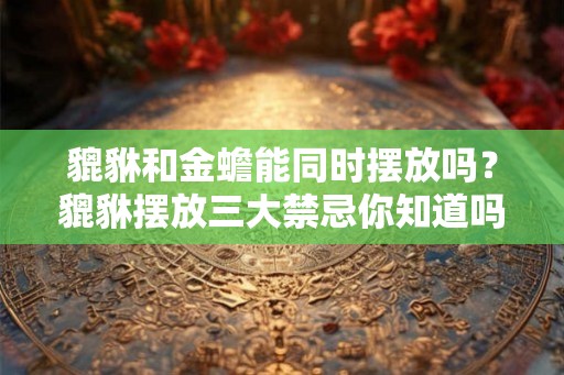 貔貅和金蟾能同时摆放吗？貔貅摆放三大禁忌你知道吗？