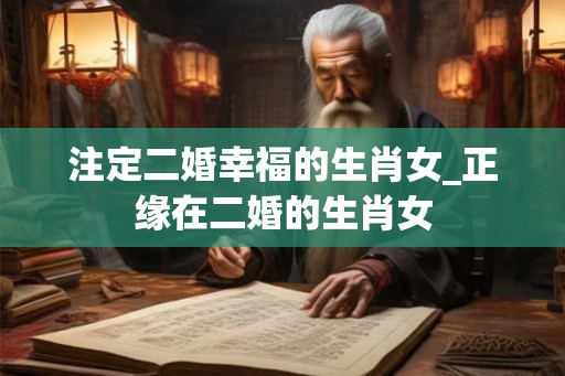 注定二婚幸福的生肖女_正缘在二婚的生肖女
