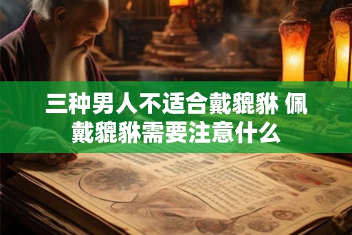 三种男人不适合戴貔貅 佩戴貔貅需要注意什么