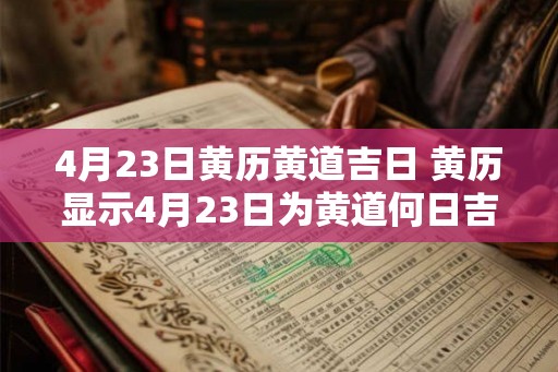 4月23日黄历黄道吉日 黄历显示4月23日为黄道何日吉