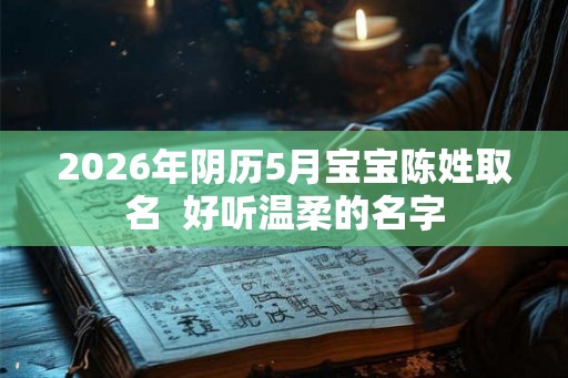 2026年阴历5月宝宝陈姓取名  好听温柔的名字