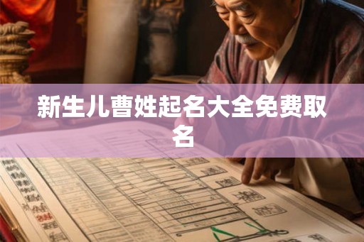 新生儿曹姓起名大全免费取名