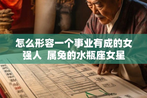 怎么形容一个事业有成的女强人  属兔的水瓶座女星