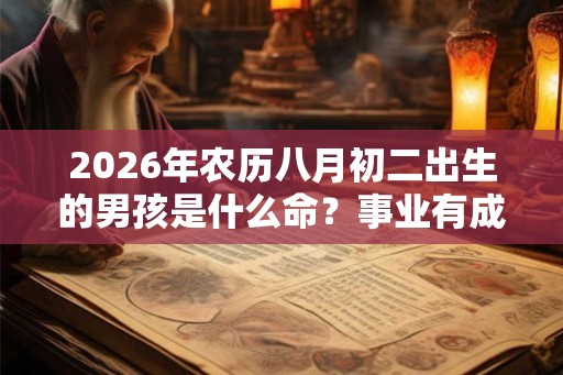 2026年农历八月初二出生的男孩是什么命？事业有成吗？