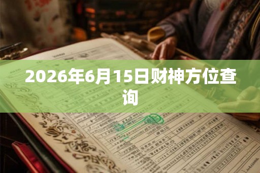 2026年6月15日财神方位查询